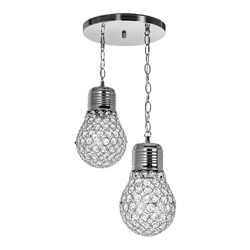 Lampadario a sospensione con catena 2xE27/60W/230V