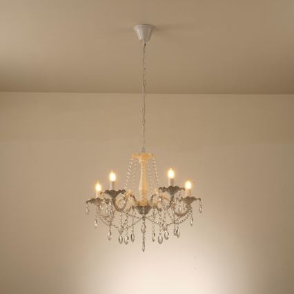 Lampadario a sospensione con catena 5xE14/15W/230V