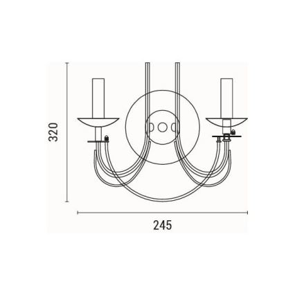 Lampadario a sospensione con catena 5xE14/15W/230V
