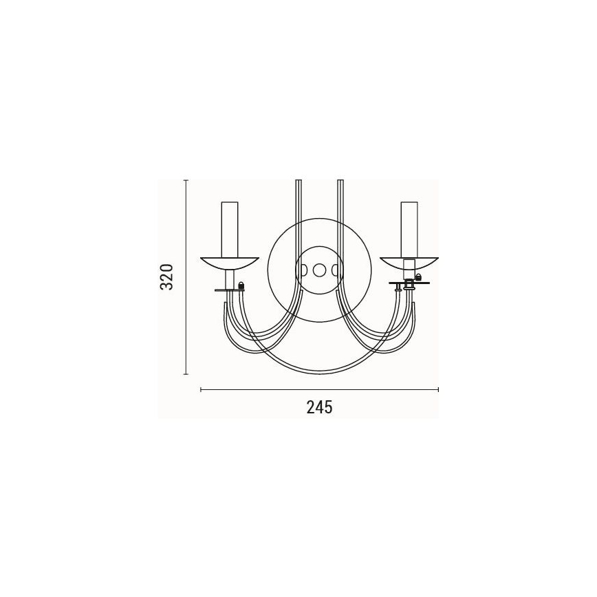 Lampadario a sospensione con catena 5xE14/15W/230V