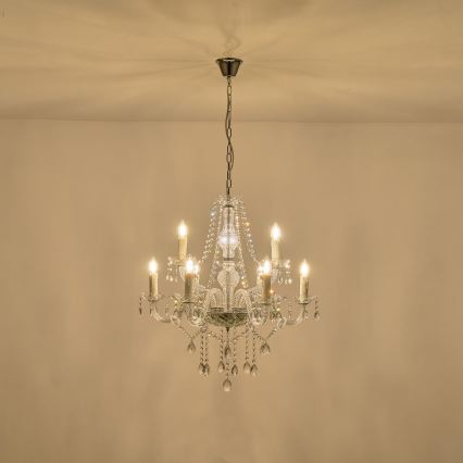Lampadario a sospensione con catena 9xE14/15W/230V