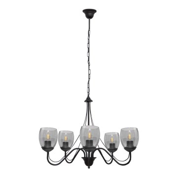 Lampadario a sospensione con catena ALLENA 5xE27/15W/230V