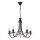 Lampadario a sospensione con catena ANGELIKA 5xE14/10W/230V nero