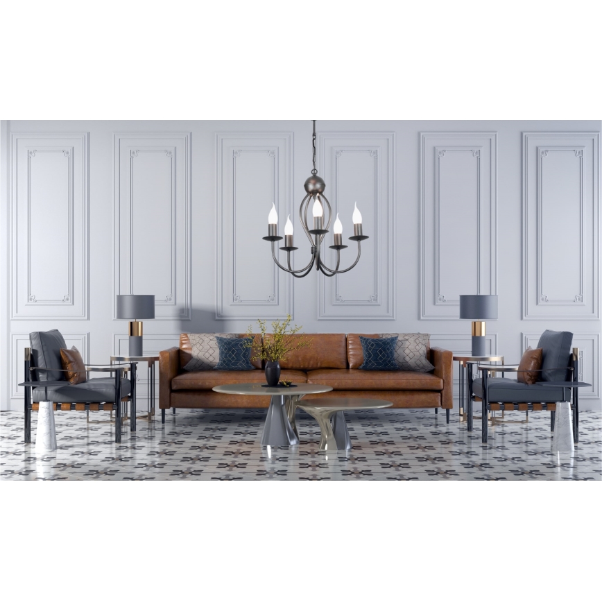 Lampadario a sospensione con catena ARTHUR 5xE14/40W/230V