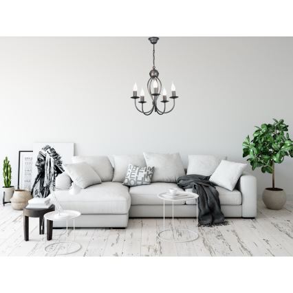 Lampadario a sospensione con catena ARTHUR 5xE14/40W/230V