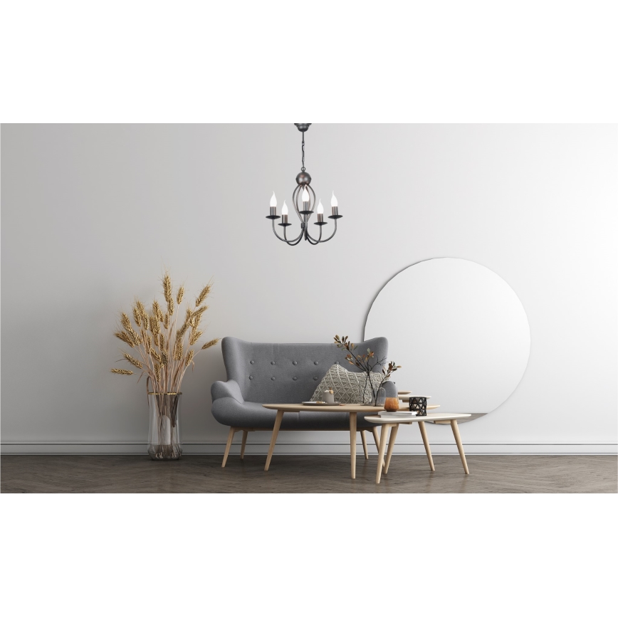 Lampadario a sospensione con catena ARTHUR 5xE14/40W/230V