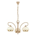 Lampadario a sospensione con catena ASTORIA 3xE27/15W/230V oro