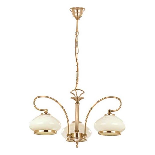 Lampadario a sospensione con catena ASTORIA 3xE27/15W/230V oro