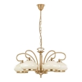 Lampadario a sospensione con catena ASTORIA 5xE27/15W/230V oro