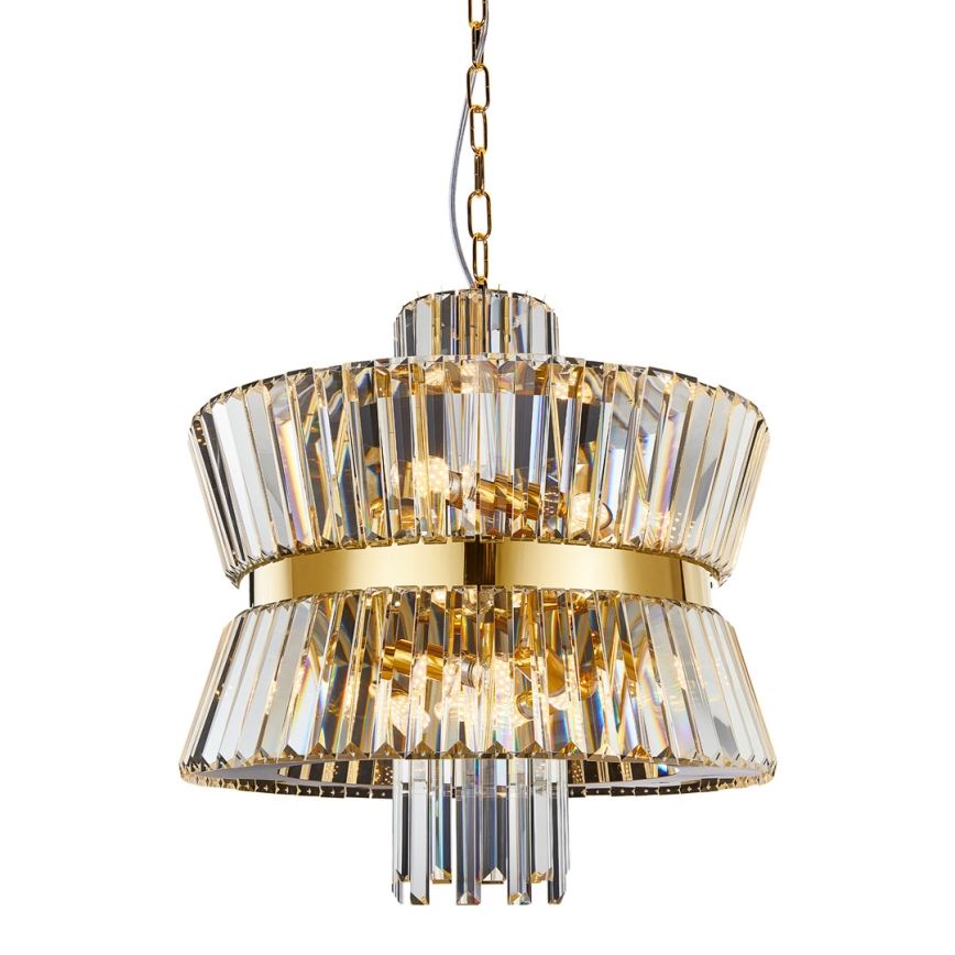 Lampadario a sospensione con catena AURELIA 12xE14/40W/230V oro