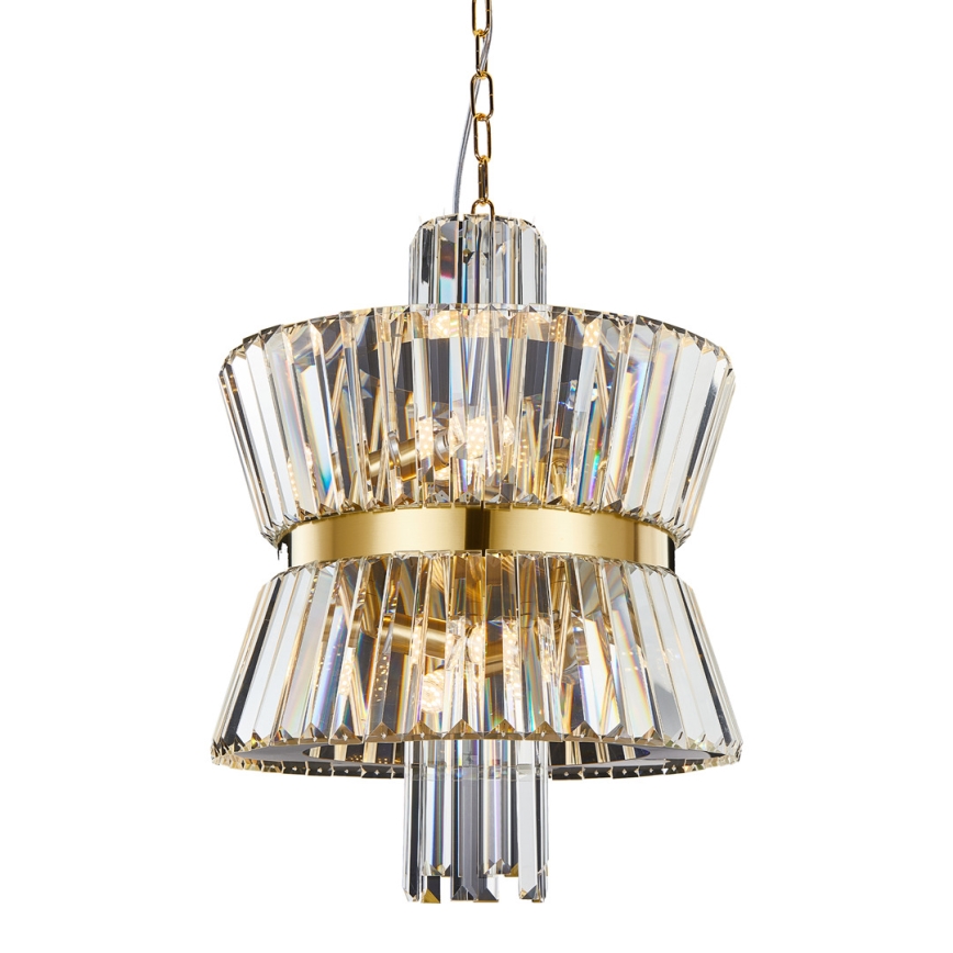 Lampadario a sospensione con catena AURELIA 8xE14/40W/230V oro