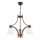 Lampadario a sospensione con catena BAFIA 3xE27/15W/230V marrone
