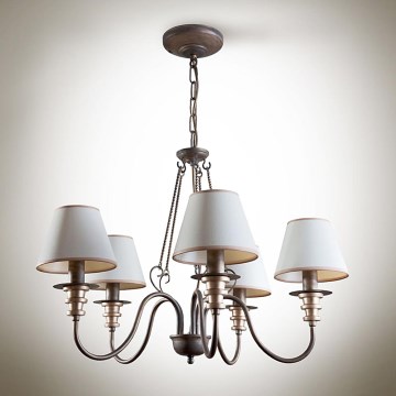 Lampadario a sospensione con catena BEATRICE 5xE14/40W/230V