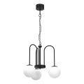 Lampadario a sospensione con catena CAMBRIDGE 3xE14/60W/230V nero