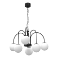 Lampadario a sospensione con catena CAMBRIDGE 6xE14/60W/230V nero