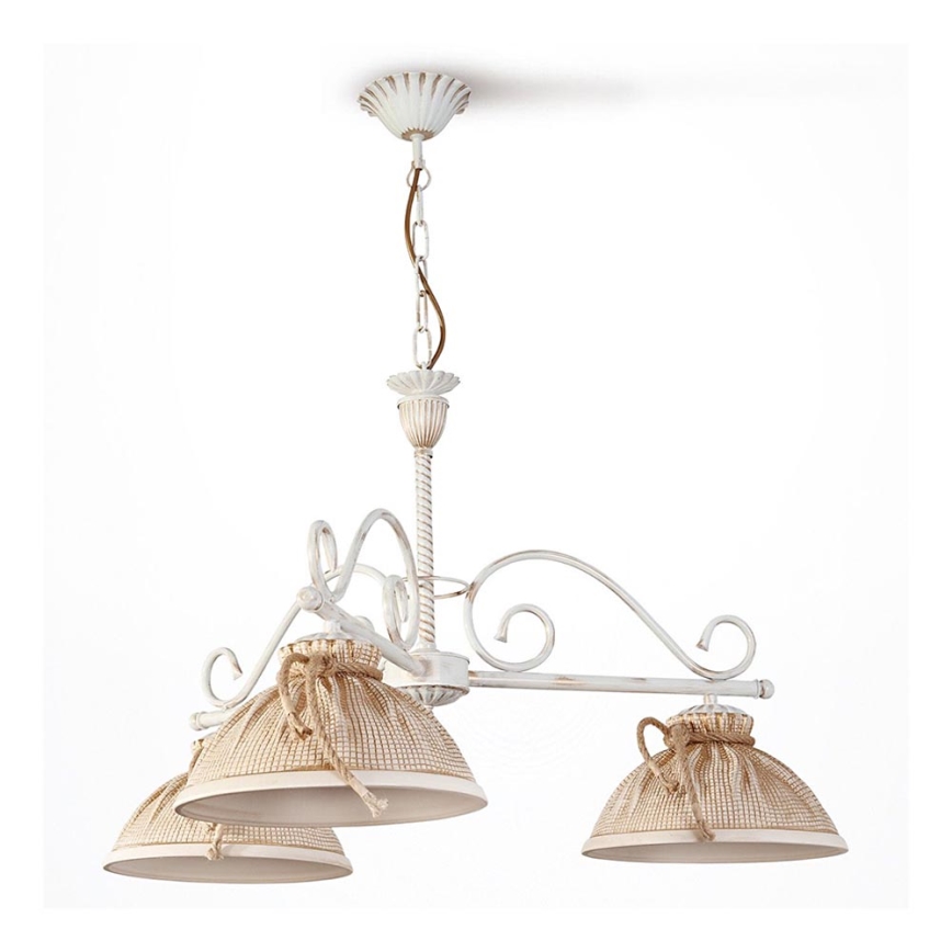 Lampadario a sospensione con catena COUNTRY 3xE27/60W/230V