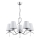 Lampadario a sospensione con catena DIVA 5xE14/10W/230V cromo lucido