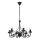 Lampadario a sospensione con catena DONATO 6xE14/40W/230V nero