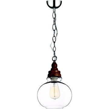 Lampadario a sospensione con catena EDVIN 1xE27/60W/230V - certificato FSC