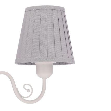 Lampadario a sospensione con catena FIREZ 3xE27/40W/230V bianco/grigio