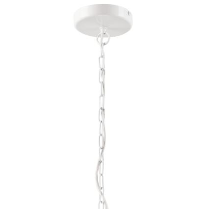 Lampadario a sospensione con catena GINA 3xE27/60W/230V bianco