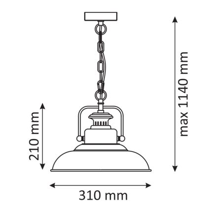 Lampadario ICELAND 1xE27/60W/230V