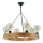 Lampadario a sospensione con catena IOS 6xE27/60W/230V diametro 50 cm faggio - FSC certificato