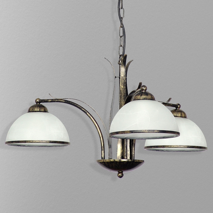 Lampadario a sospensione con catena KORFU 3xE27/60W/230V