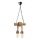 Lampadario a sospensione con catena KOS 2xE27/60W/230V faggio - FSC certificato