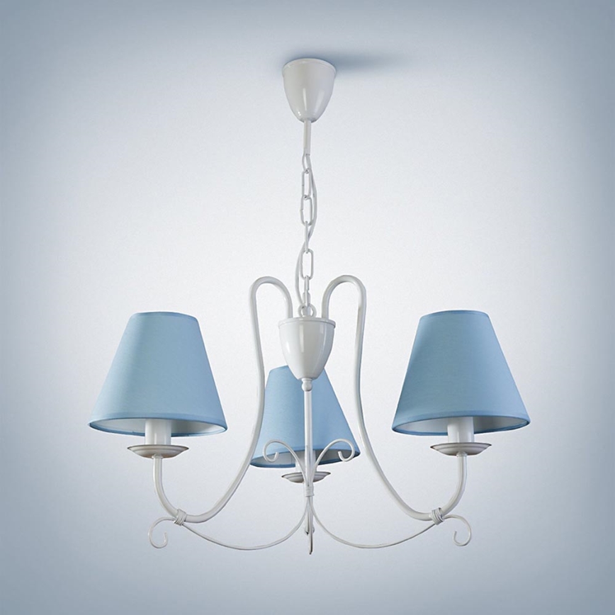 Lampadario Blu Lillian 230v Con Catena 5xe14 Sospensione 40w A Chiaro SjzVLqUpGM