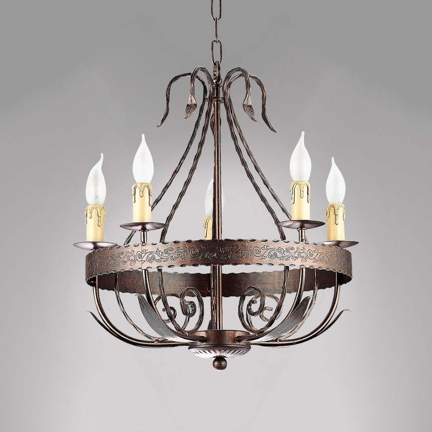 Lampadario a sospensione con catena LOARA 10xE14/60W/230V