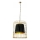 Lampadario a sospensione con catena LONGIS 2xE27/60W/230V diametro 60 cm oro/nero