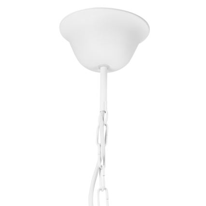 Lampadario a sospensione con catena LUCY 3xE14/60W/230V bianco