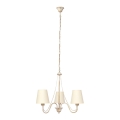 Lampadario a sospensione con catena MALBO 3xE27/15W/230V beige