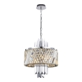 Lampadario a sospensione con catena MARGOT 6xE14/40W/230V cromo opaco