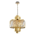 Lampadario a sospensione con catena MARGOT 6xE14/40W/230V diametro 43 cm oro