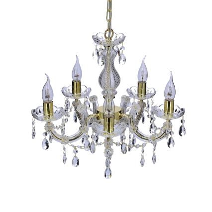 Lampadario a sospensione con catena MARIA TERESA 5xE14/40W/230V