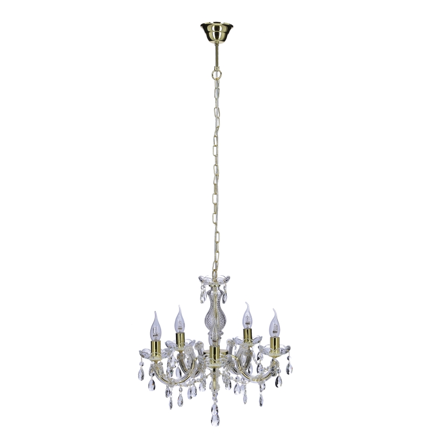 Lampadario a sospensione con catena MARIA TERESA 5xE14/40W/230V