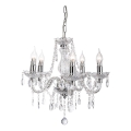 Lampadario a sospensione con catena MARIE 5xE14/40W/230V cromo lucido