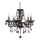 Lampadario a sospensione con catena MARIE 5xE14/40W/230V nero
