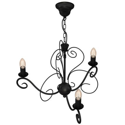 Lampadario a sospensione con catena MAURO 3xE14/60W/230V