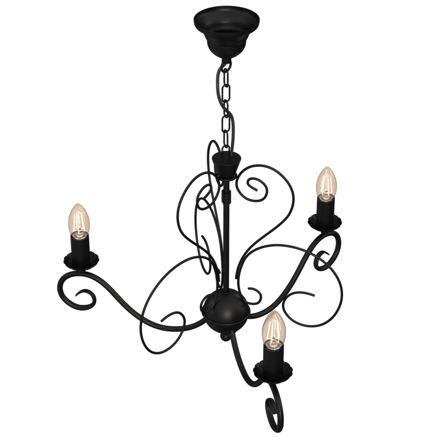 Lampadario a sospensione con catena MAURO 3xE14/60W/230V