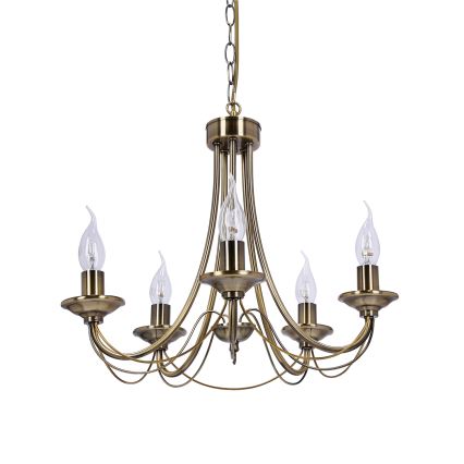 Lampadario a sospensione con catena MUZA 5xE14/40W/230V