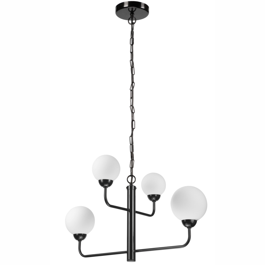 Lampadario a sospensione con catena OSCAR 4xG9/5W/230V nero