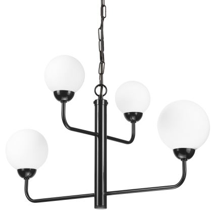 Lampadario a sospensione con catena OSCAR 4xG9/5W/230V nero