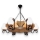 Lampadario a sospensione con catena QUEEN 6xE14/40W/230V faggio - FSC certificato