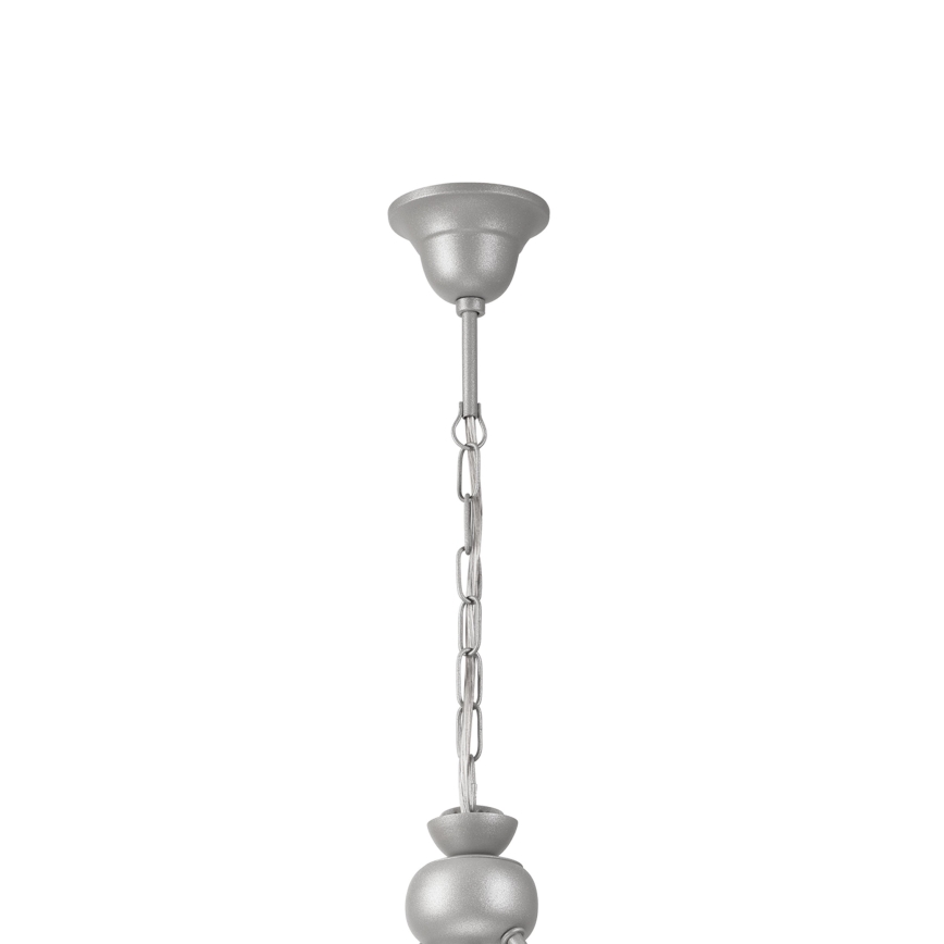 Lampadario a sospensione con catena RETRO 2xE27/60W/230V argento