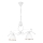 Lampadario a sospensione con catena RETRO 2xE27/60W/230V bianco opaco