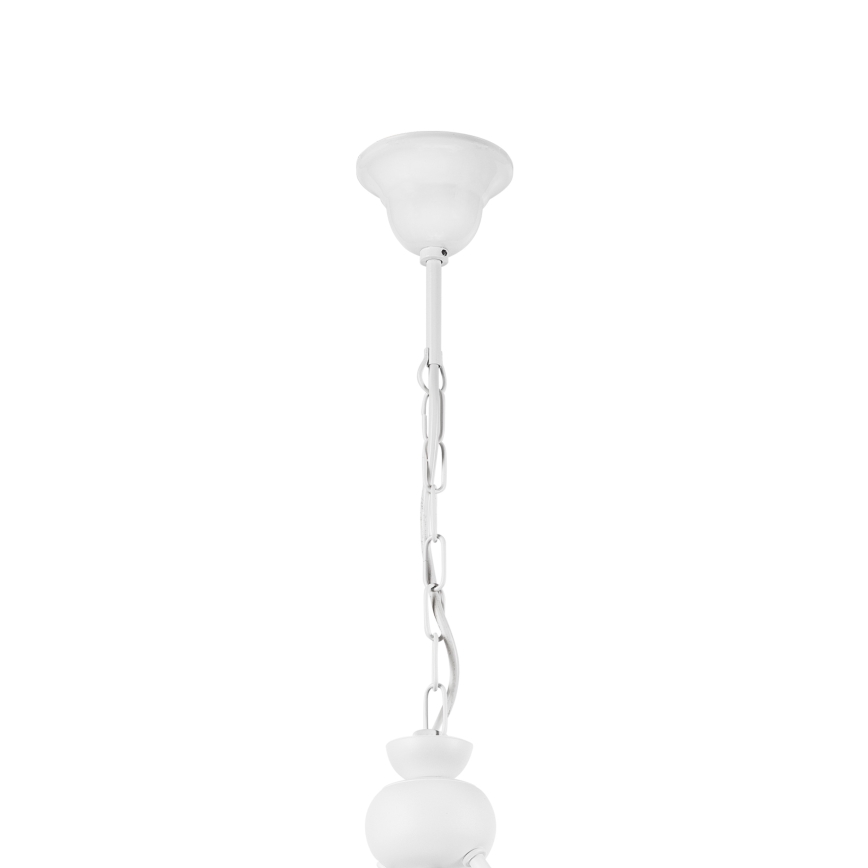 Lampadario a sospensione con catena RETRO 2xE27/60W/230V bianco opaco