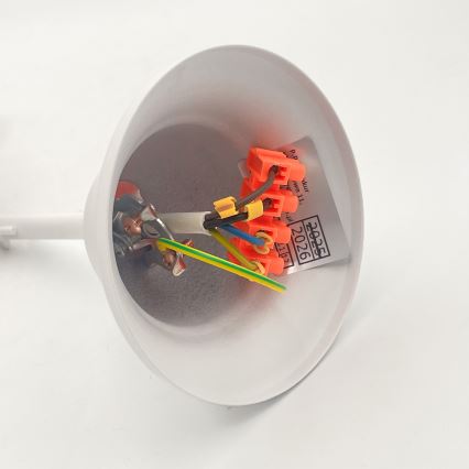 Lampadario a sospensione con catena RETRO 2xE27/60W/230V bianco opaco